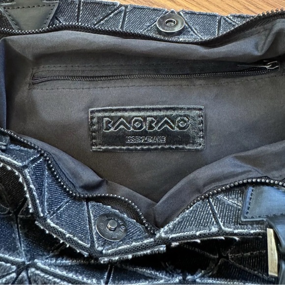 ❌ SOLD ❌ Vintage Issey Miyake Bao Bao Bag Black Distressed Denim Y2K *No Shoulde - Picture 8 of 13